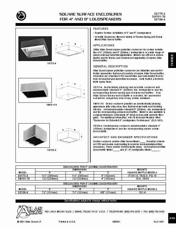 Atlas Sound Speaker SE175-4-page_pdf